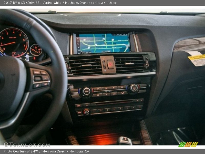Alpine White / Mocha w/Orange contrast stitching 2017 BMW X3 sDrive28i