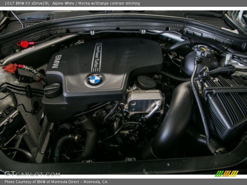 Alpine White / Mocha w/Orange contrast stitching 2017 BMW X3 sDrive28i