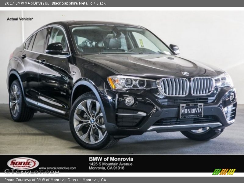 Black Sapphire Metallic / Black 2017 BMW X4 xDrive28i