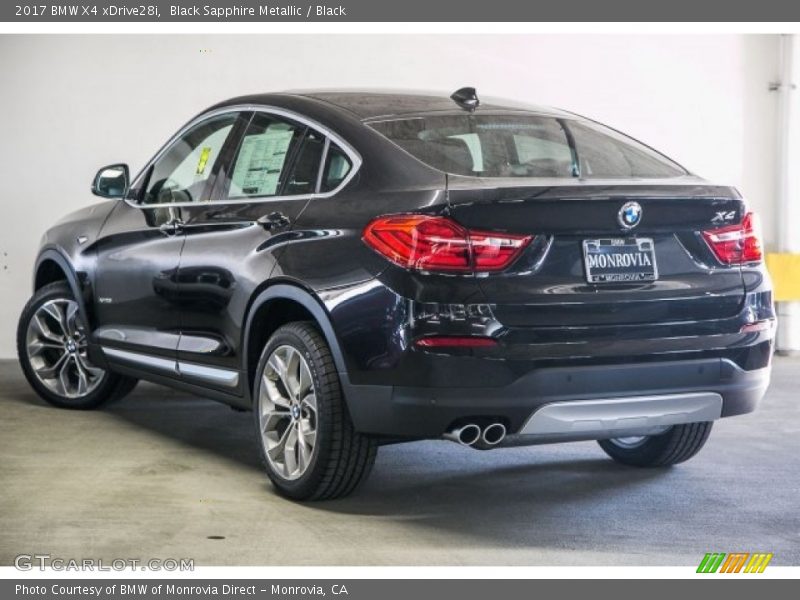 Black Sapphire Metallic / Black 2017 BMW X4 xDrive28i