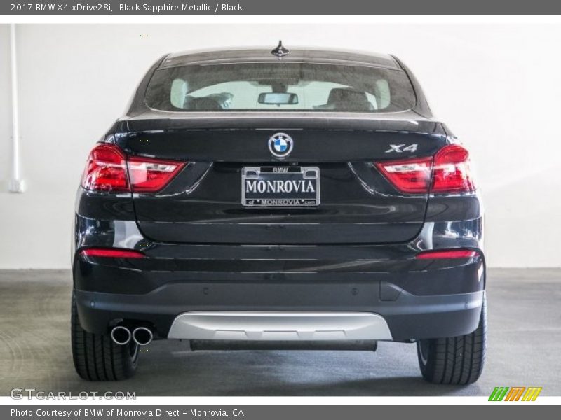 Black Sapphire Metallic / Black 2017 BMW X4 xDrive28i