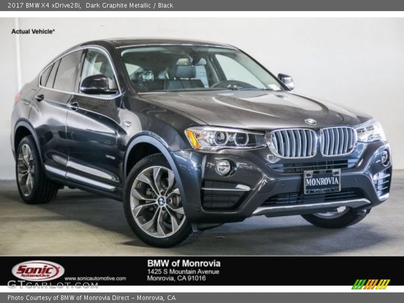 Dark Graphite Metallic / Black 2017 BMW X4 xDrive28i