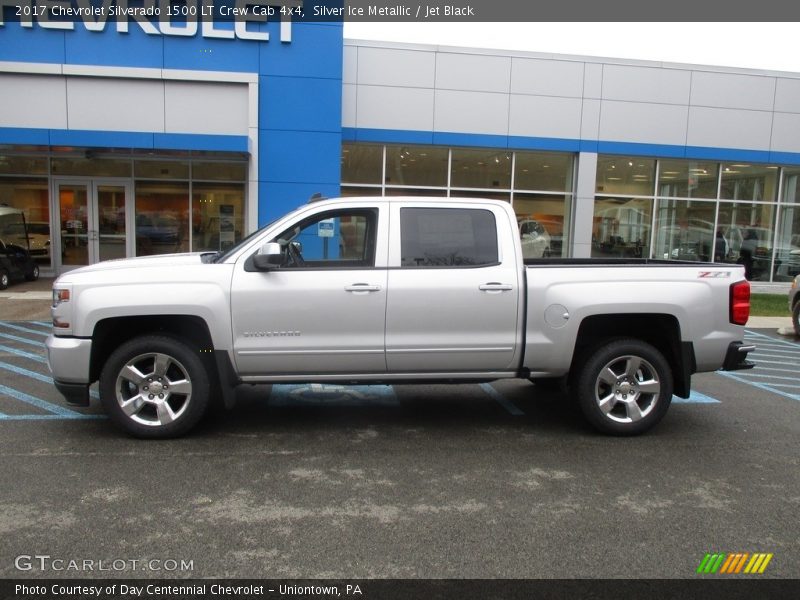 Silver Ice Metallic / Jet Black 2017 Chevrolet Silverado 1500 LT Crew Cab 4x4