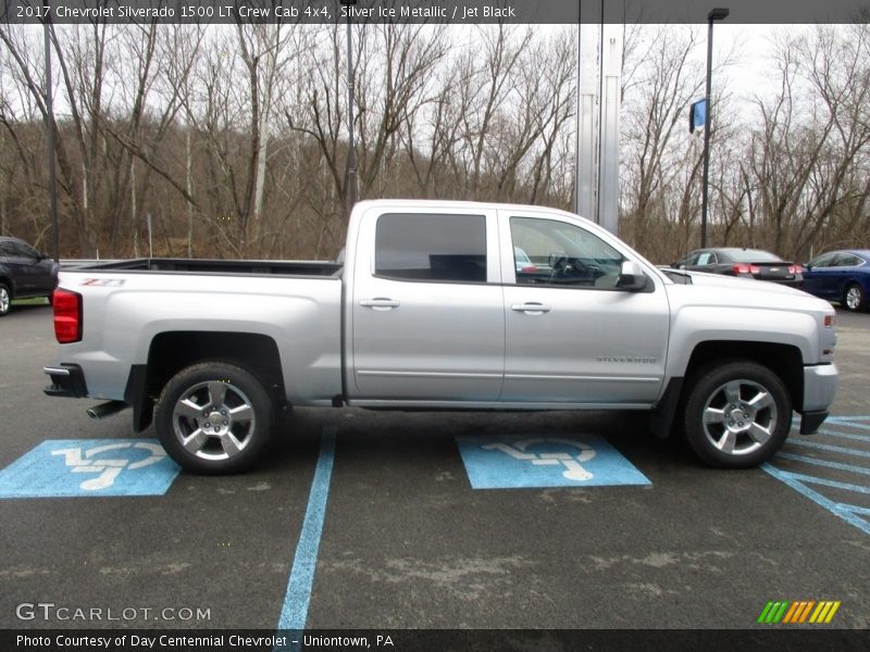 Silver Ice Metallic / Jet Black 2017 Chevrolet Silverado 1500 LT Crew Cab 4x4