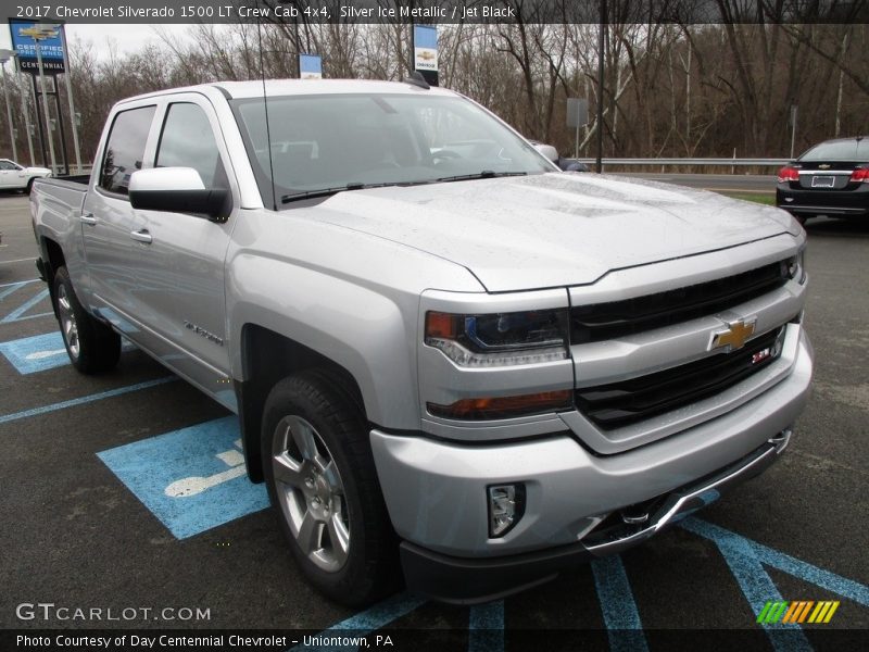 Silver Ice Metallic / Jet Black 2017 Chevrolet Silverado 1500 LT Crew Cab 4x4