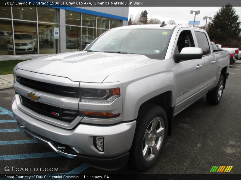 Silver Ice Metallic / Jet Black 2017 Chevrolet Silverado 1500 LT Crew Cab 4x4
