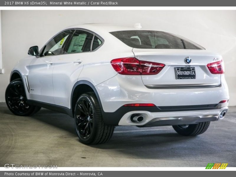 Mineral White Metallic / Coral Red/Black 2017 BMW X6 sDrive35i