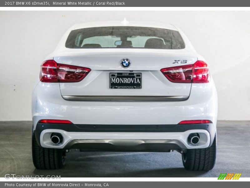 Mineral White Metallic / Coral Red/Black 2017 BMW X6 sDrive35i