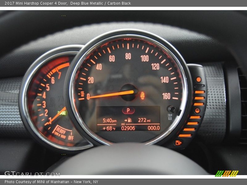 Deep Blue Metallic / Carbon Black 2017 Mini Hardtop Cooper 4 Door