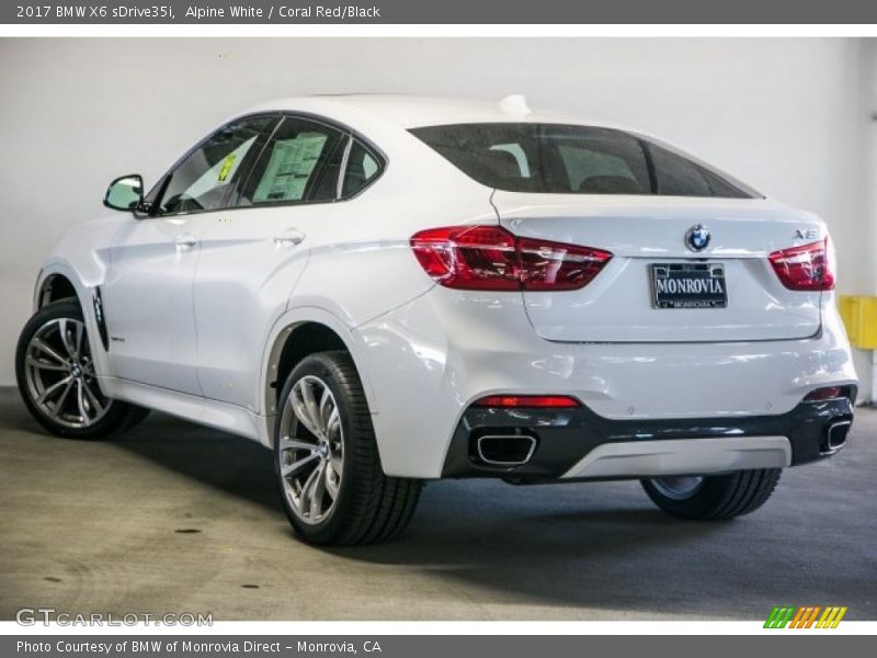 Alpine White / Coral Red/Black 2017 BMW X6 sDrive35i