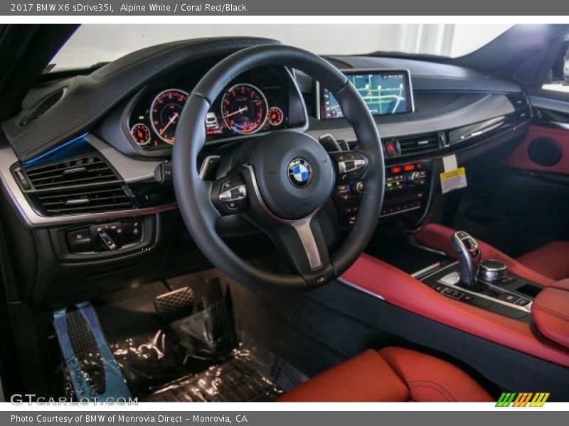 Alpine White / Coral Red/Black 2017 BMW X6 sDrive35i