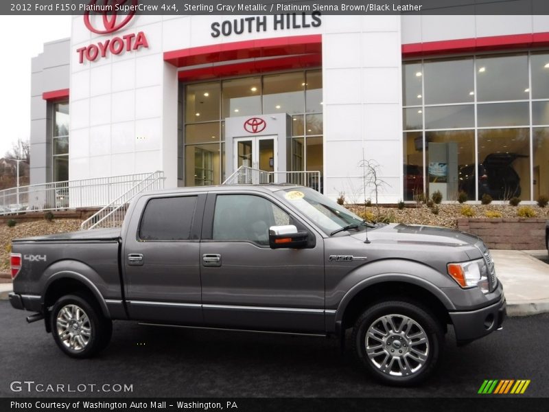 Sterling Gray Metallic / Platinum Sienna Brown/Black Leather 2012 Ford F150 Platinum SuperCrew 4x4