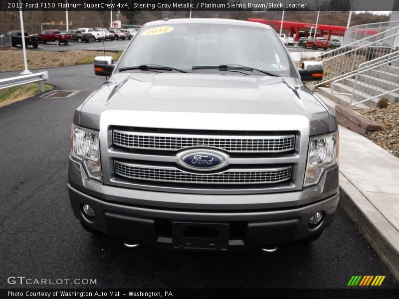 Sterling Gray Metallic / Platinum Sienna Brown/Black Leather 2012 Ford F150 Platinum SuperCrew 4x4