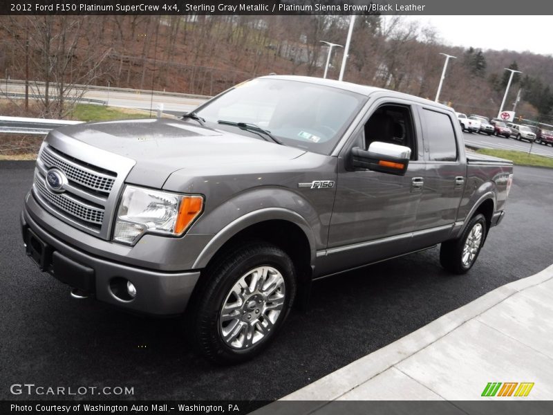 Sterling Gray Metallic / Platinum Sienna Brown/Black Leather 2012 Ford F150 Platinum SuperCrew 4x4