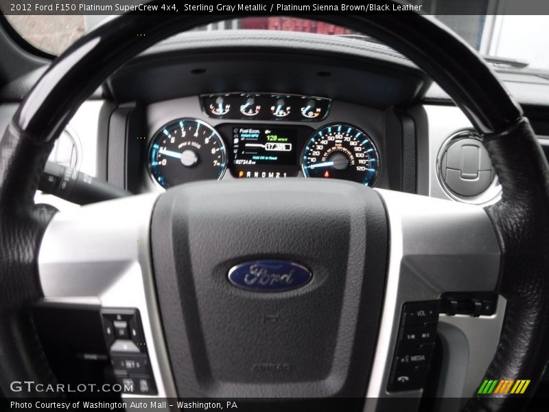 Sterling Gray Metallic / Platinum Sienna Brown/Black Leather 2012 Ford F150 Platinum SuperCrew 4x4