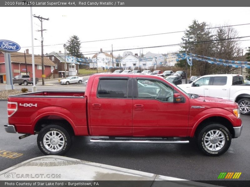 Red Candy Metallic / Tan 2010 Ford F150 Lariat SuperCrew 4x4
