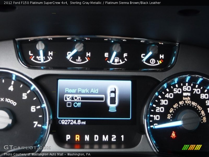 Sterling Gray Metallic / Platinum Sienna Brown/Black Leather 2012 Ford F150 Platinum SuperCrew 4x4