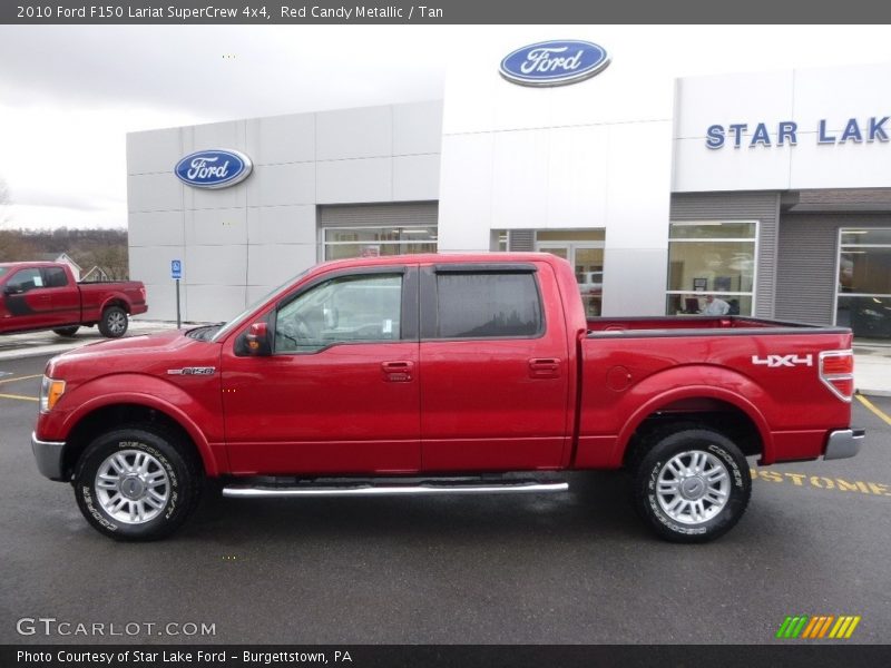 Red Candy Metallic / Tan 2010 Ford F150 Lariat SuperCrew 4x4