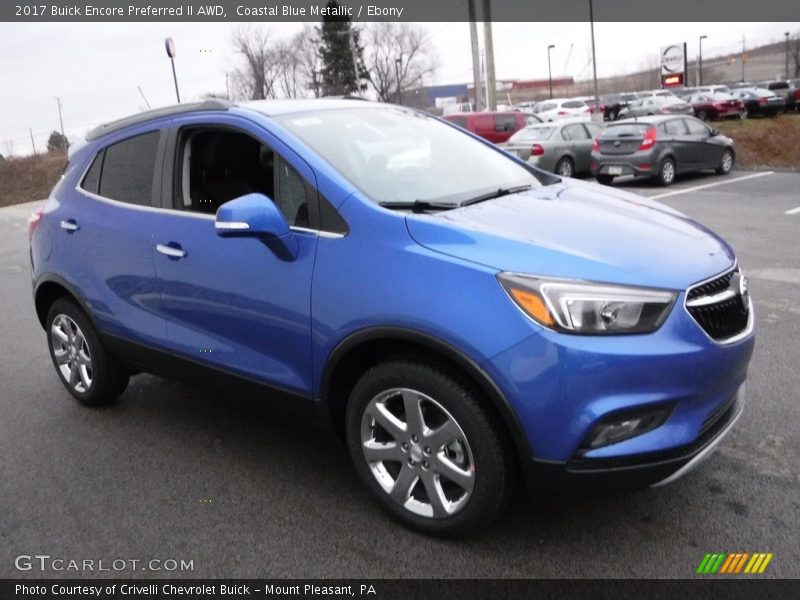 Coastal Blue Metallic / Ebony 2017 Buick Encore Preferred II AWD