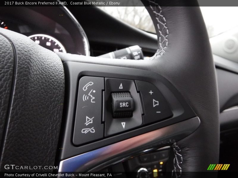 Coastal Blue Metallic / Ebony 2017 Buick Encore Preferred II AWD