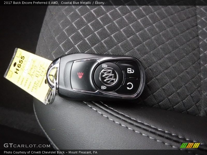 Coastal Blue Metallic / Ebony 2017 Buick Encore Preferred II AWD