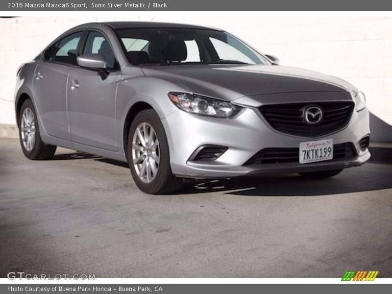 Sonic Silver Metallic / Black 2016 Mazda Mazda6 Sport