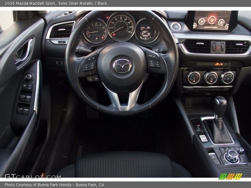 Sonic Silver Metallic / Black 2016 Mazda Mazda6 Sport