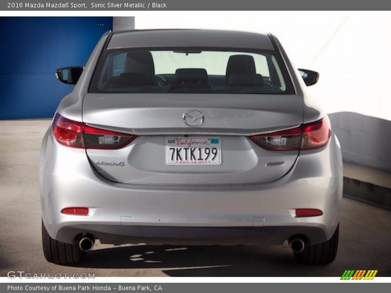 Sonic Silver Metallic / Black 2016 Mazda Mazda6 Sport
