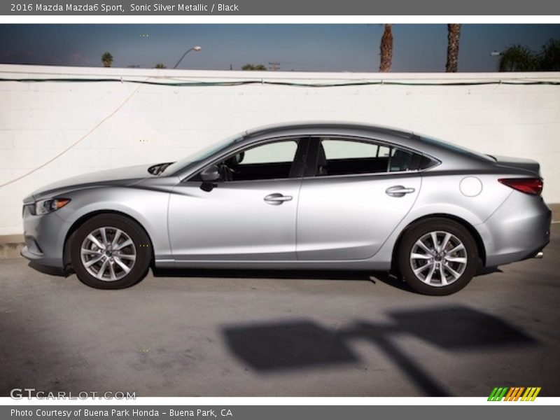 Sonic Silver Metallic / Black 2016 Mazda Mazda6 Sport