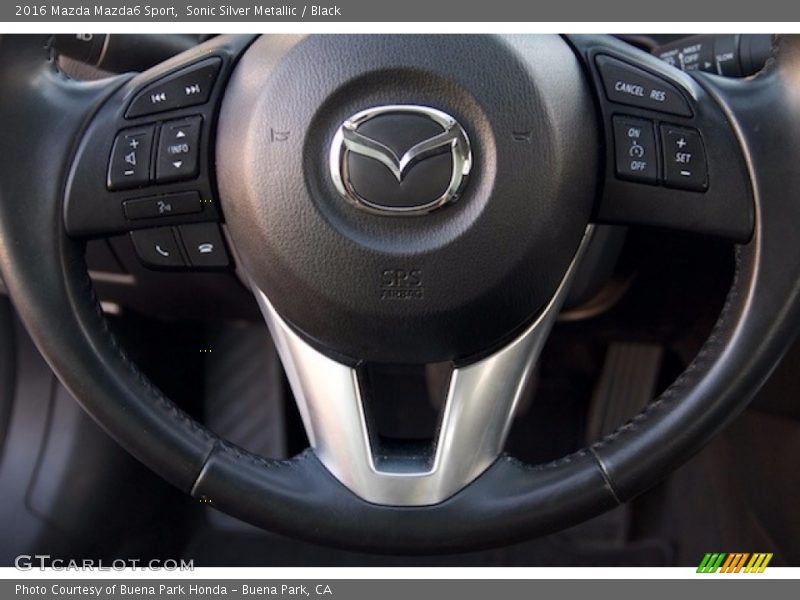 Sonic Silver Metallic / Black 2016 Mazda Mazda6 Sport