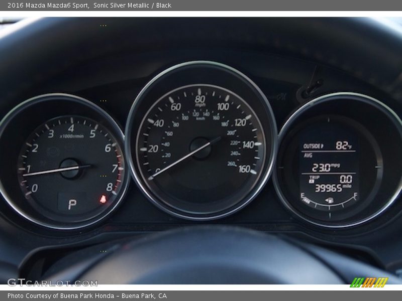 Sonic Silver Metallic / Black 2016 Mazda Mazda6 Sport