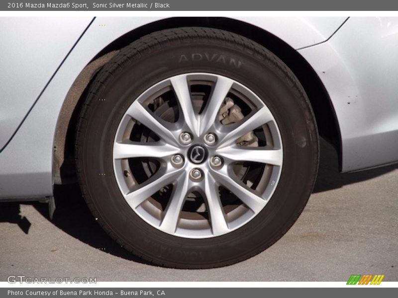 Sonic Silver Metallic / Black 2016 Mazda Mazda6 Sport