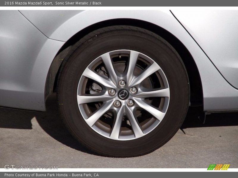 Sonic Silver Metallic / Black 2016 Mazda Mazda6 Sport