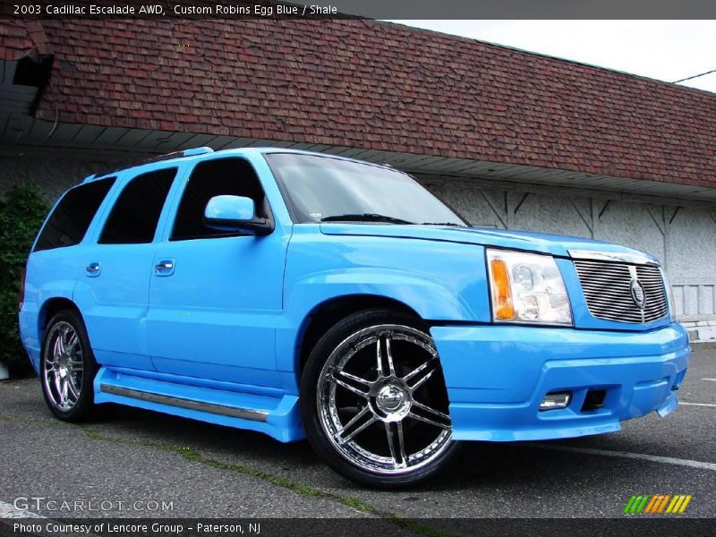 Custom Robins Egg Blue / Shale 2003 Cadillac Escalade AWD