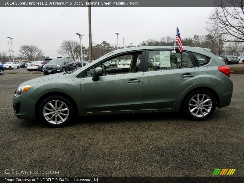 Jasmine Green Metallic / Ivory 2014 Subaru Impreza 2.0i Premium 5 Door