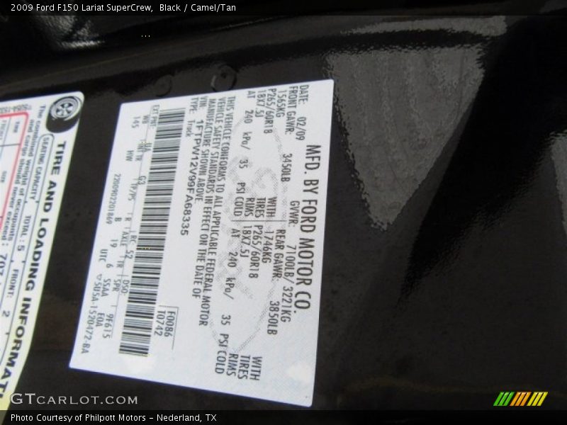 Black / Camel/Tan 2009 Ford F150 Lariat SuperCrew