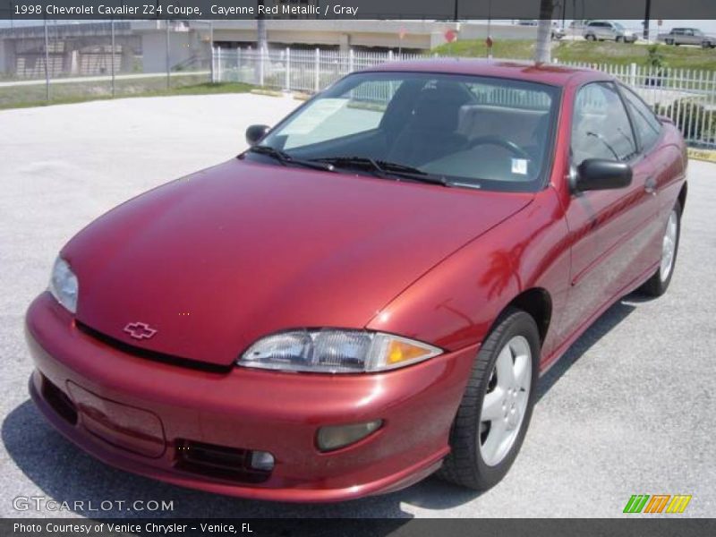 Cayenne Red Metallic / Gray 1998 Chevrolet Cavalier Z24 Coupe
