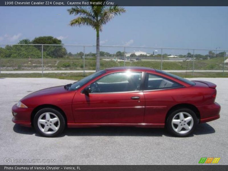 Cayenne Red Metallic / Gray 1998 Chevrolet Cavalier Z24 Coupe