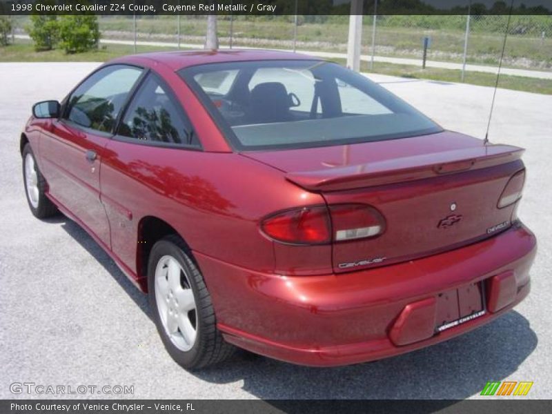 Cayenne Red Metallic / Gray 1998 Chevrolet Cavalier Z24 Coupe