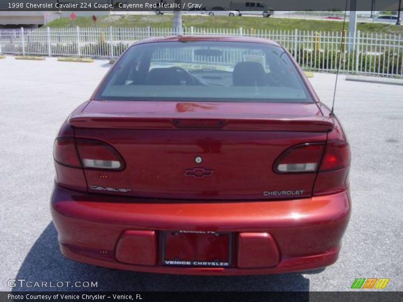 Cayenne Red Metallic / Gray 1998 Chevrolet Cavalier Z24 Coupe