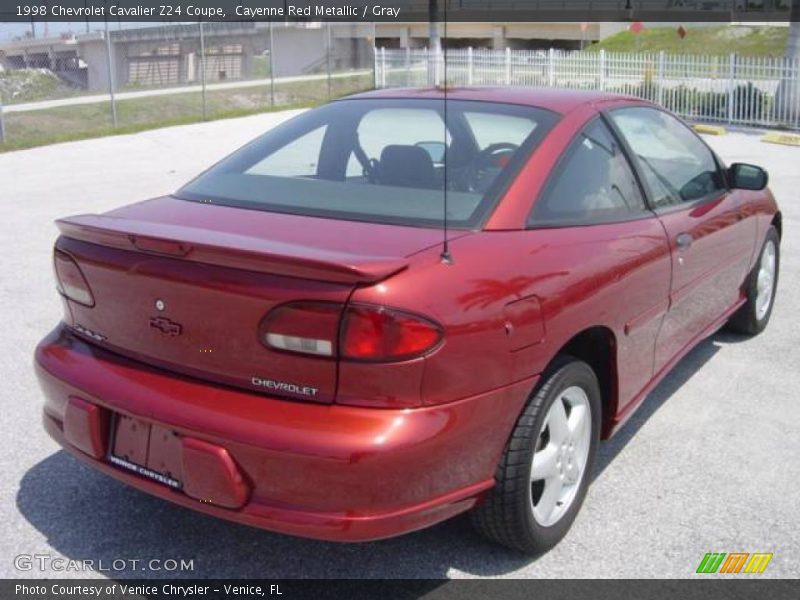 Cayenne Red Metallic / Gray 1998 Chevrolet Cavalier Z24 Coupe