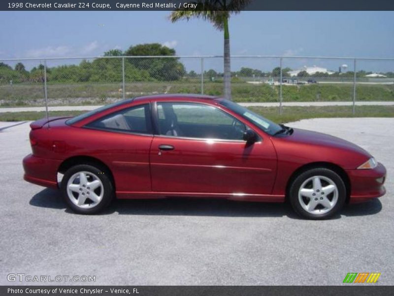 Cayenne Red Metallic / Gray 1998 Chevrolet Cavalier Z24 Coupe