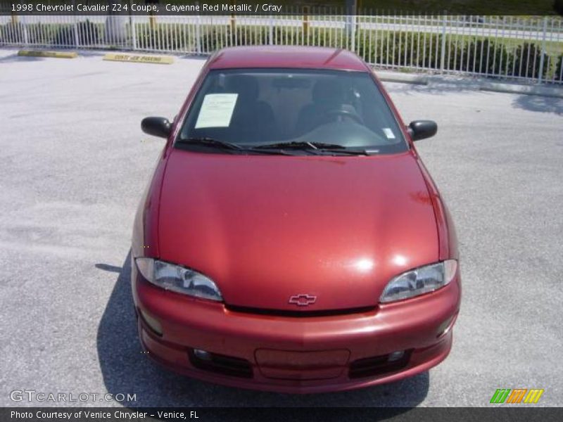 Cayenne Red Metallic / Gray 1998 Chevrolet Cavalier Z24 Coupe