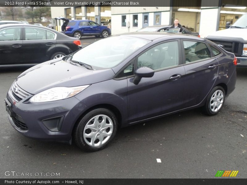 Violet Grey Metallic / Light Stone/Charcoal Black 2012 Ford Fiesta S Sedan