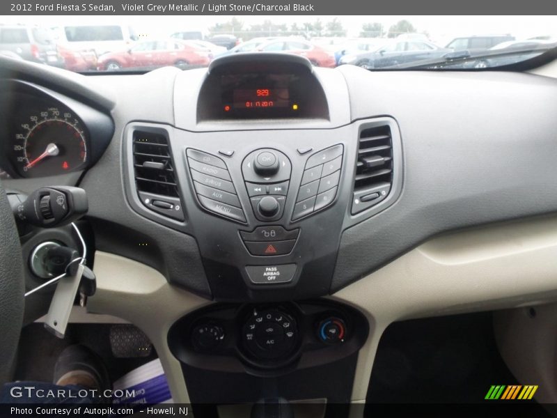 Violet Grey Metallic / Light Stone/Charcoal Black 2012 Ford Fiesta S Sedan