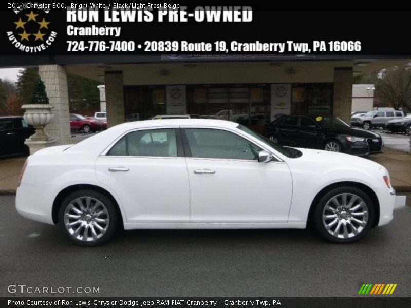 Bright White / Black/Light Frost Beige 2014 Chrysler 300