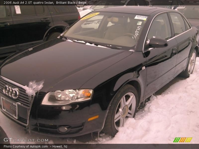 Brilliant Black / Beige 2006 Audi A4 2.0T quattro Sedan