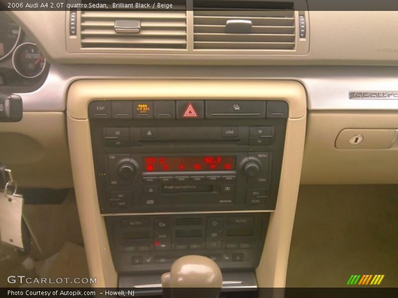 Brilliant Black / Beige 2006 Audi A4 2.0T quattro Sedan