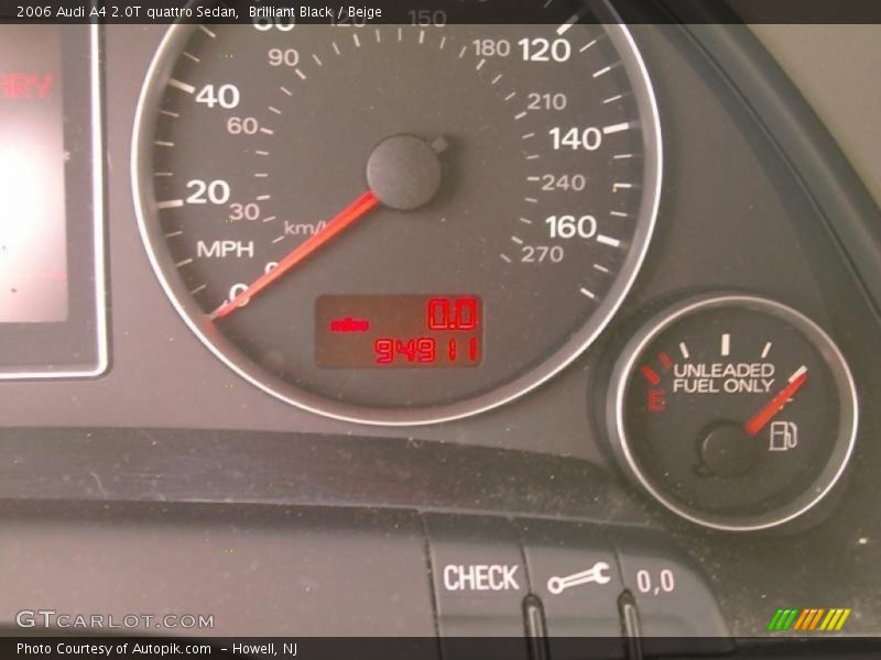 Brilliant Black / Beige 2006 Audi A4 2.0T quattro Sedan