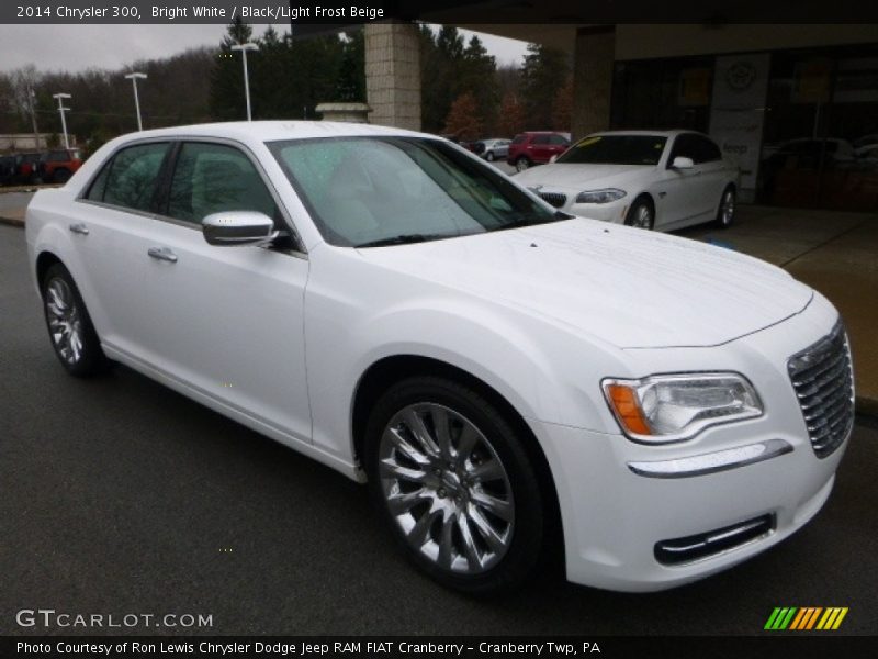 Bright White / Black/Light Frost Beige 2014 Chrysler 300